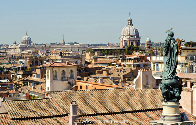 View from the penthouse terrace of all Rome